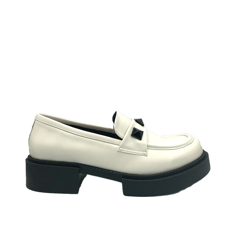 Γυναικεία Δερμάτινα Loafers MARA SHOES OFF-WHITE S-430